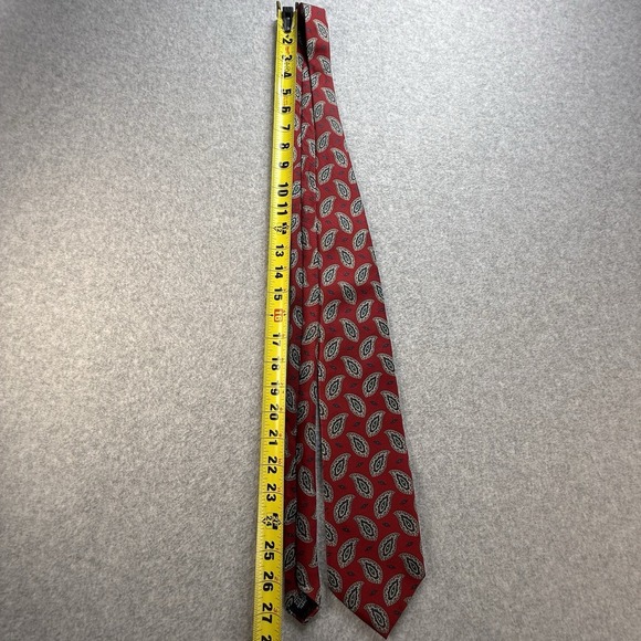 Paisley Print Christian Dior Necktie Polyester Silk Blend USA Monsieur - Picture 3 of 4